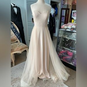 Elegant Cream Evening Gown 13492